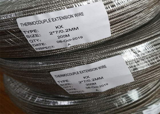 よい価格 2x0.5mm 2x0.6mm 2x0.8mm E型熱対延長線 メタルシールド ガラス繊維/PFA 隔離 オンライン